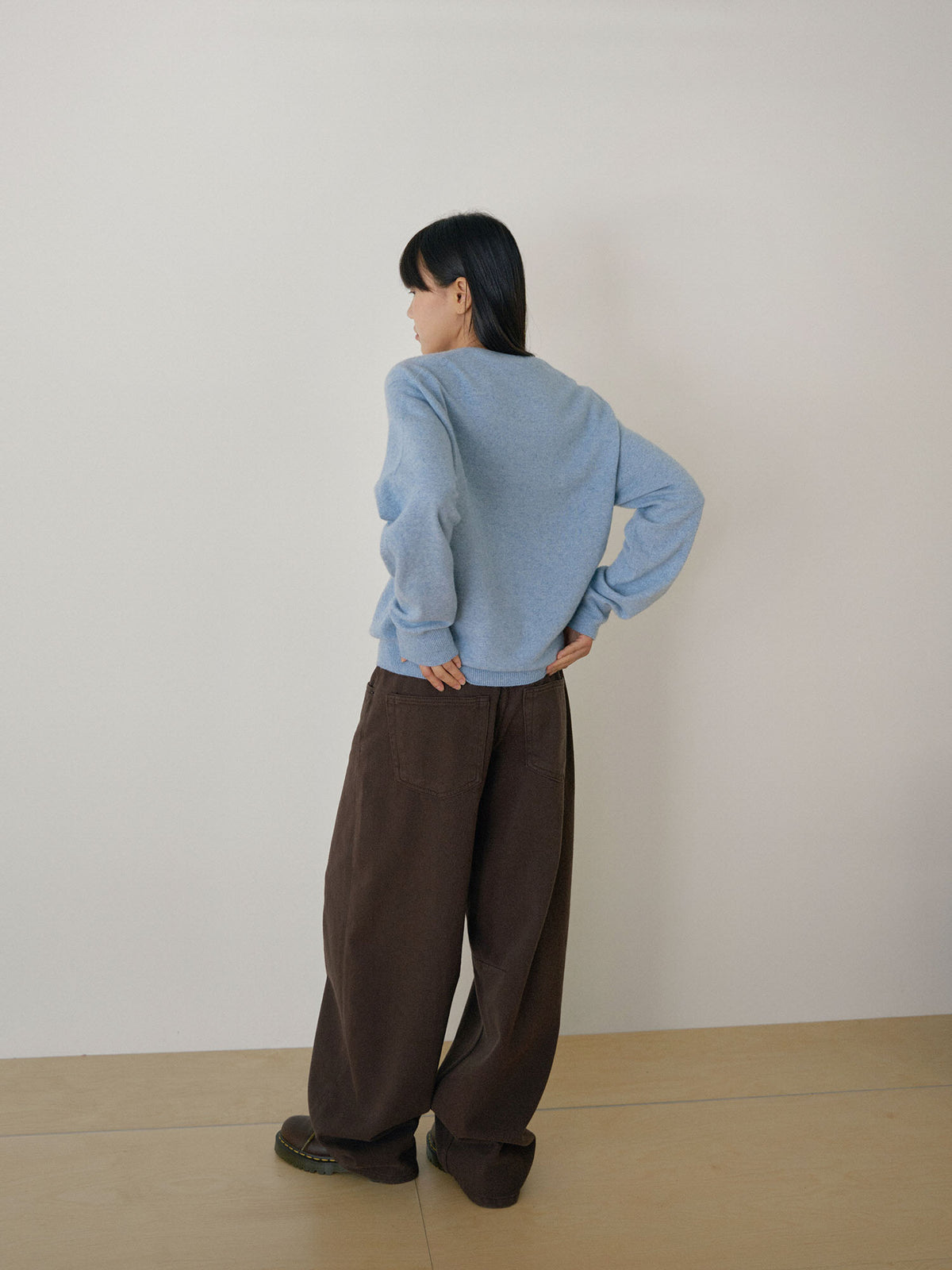 MARAN Cotton Twill Curved Pants - Brown 商品画像15/21
