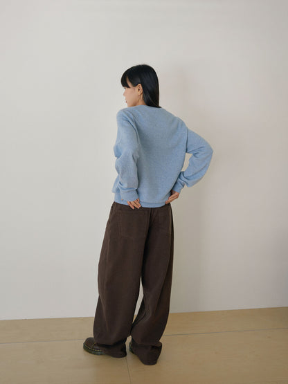 MARAN Cotton Twill Curved Pants - Brown 商品画像15/21