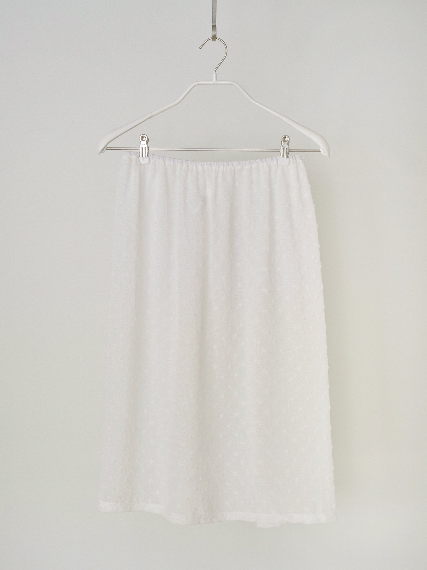 Dot Slit Skirt - Ivory
