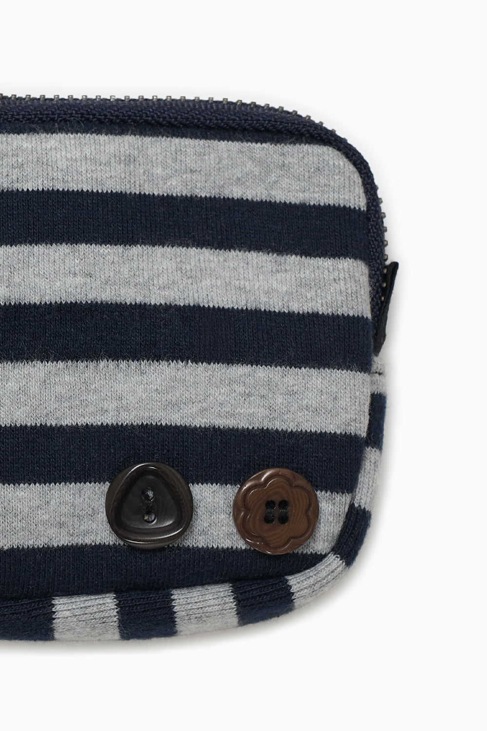 BUTTON POINT COIN WALLET, NAVY STRIPE