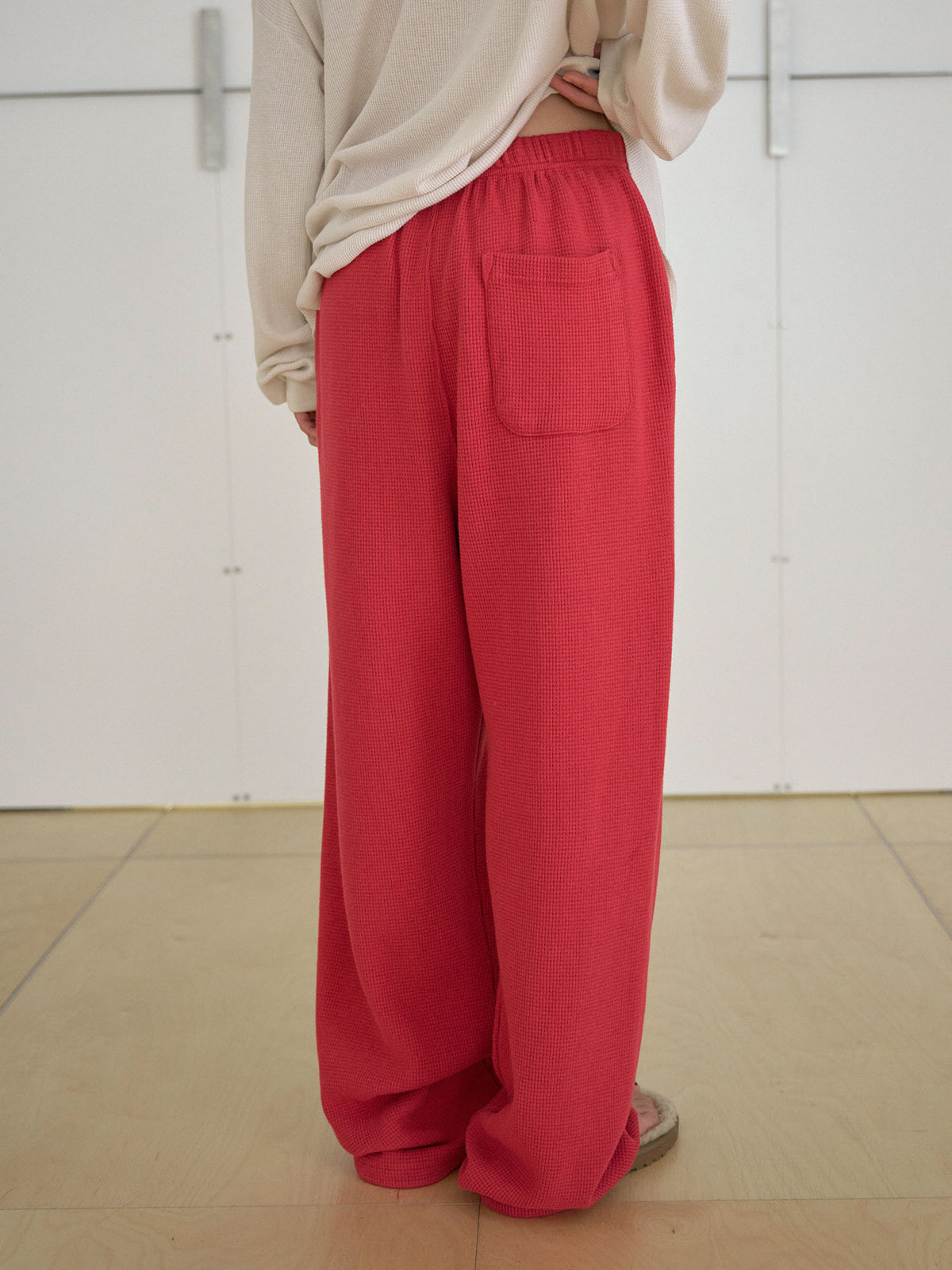 MARAN Current Waffle Sweatpants - Red 商品画像21/21