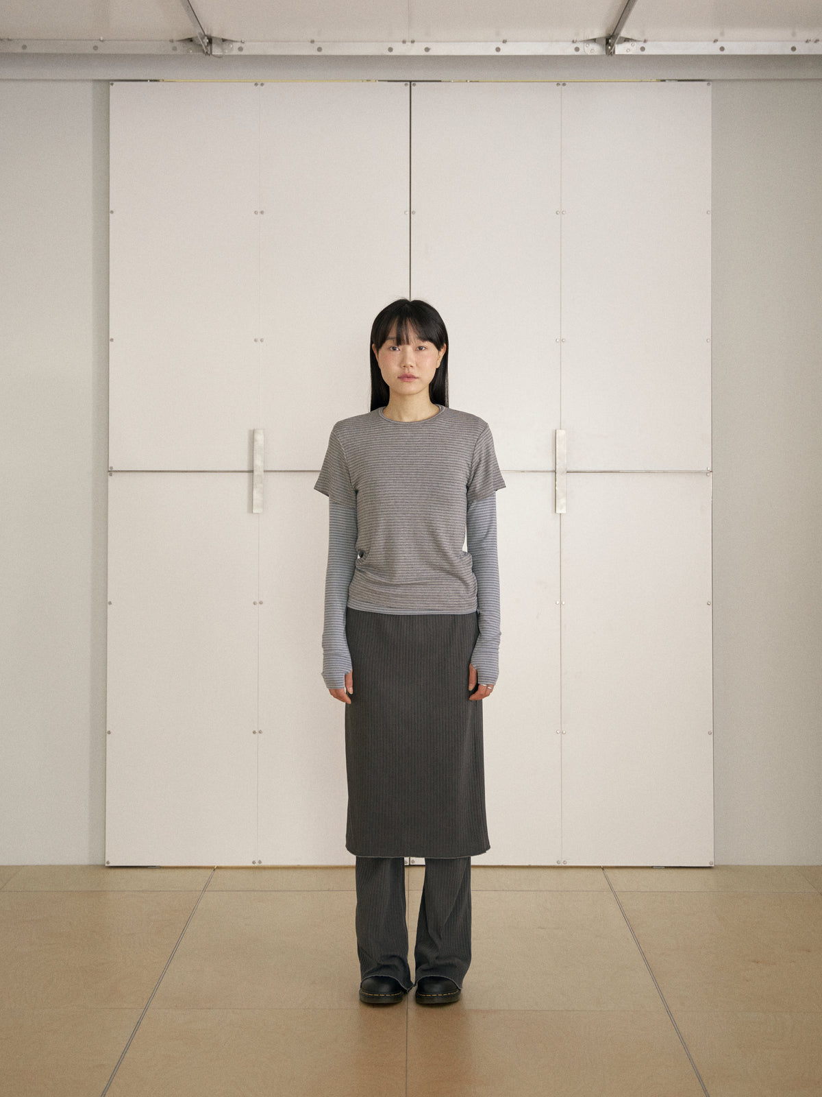 Pigment Rib Skirt - Charcoal 12