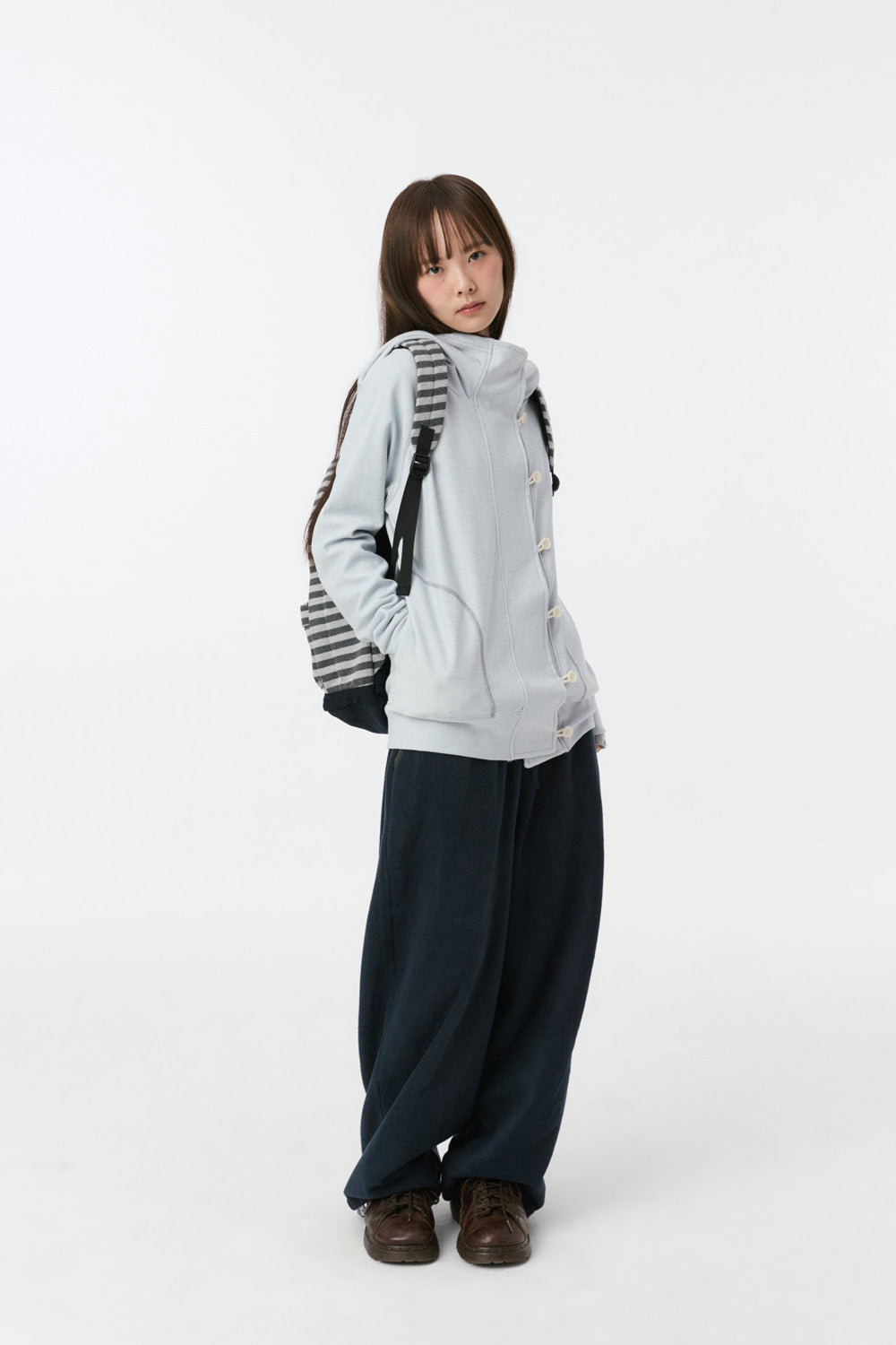 SIGNATURE EMBROIDERY FLEECE PANTS, NAVY