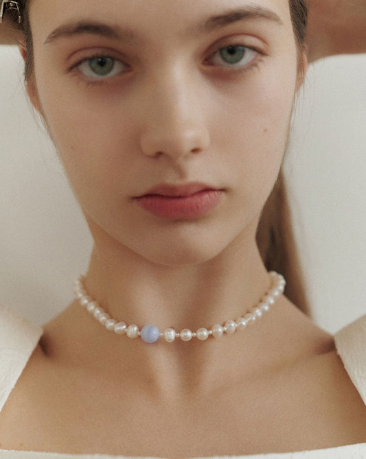 [BORNETE SEASON 23-018]23SS Cezanne Natural Pearl Necklace
