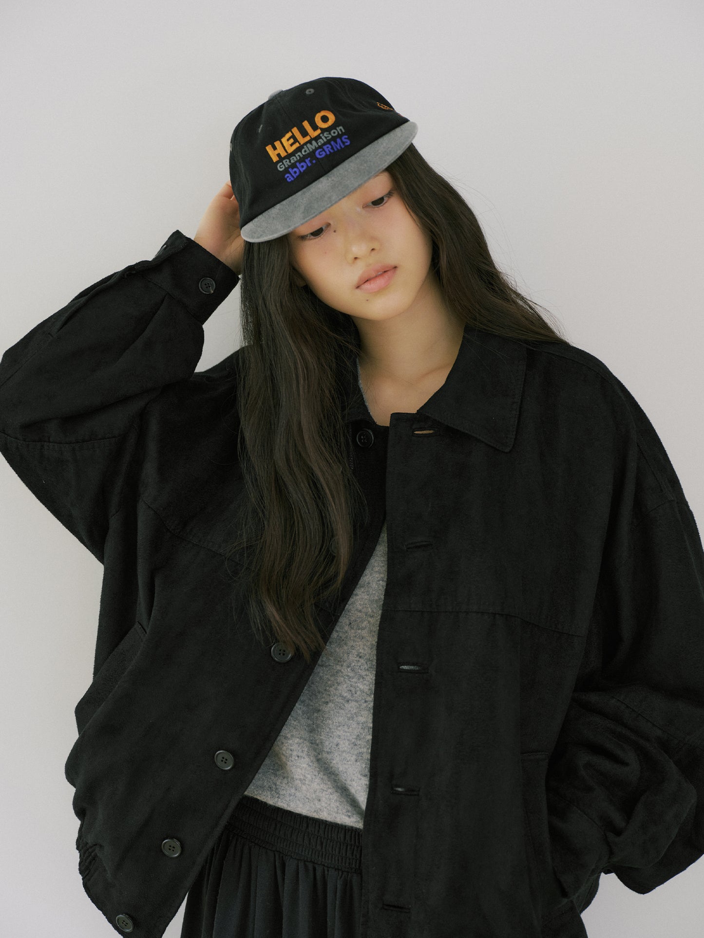 Grand Maison Washed Ball Cap - Black
