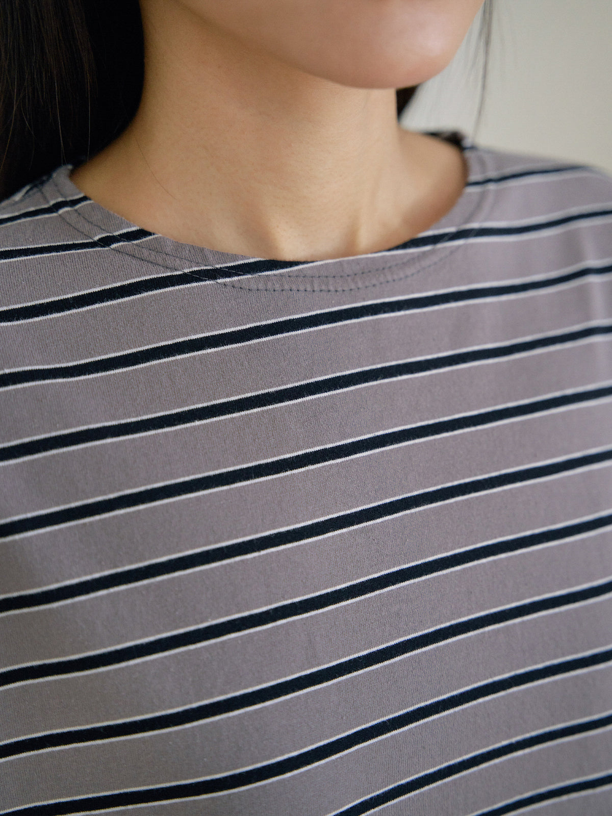 Bridge Boat Neck Long Sleeve - Charcoal 9