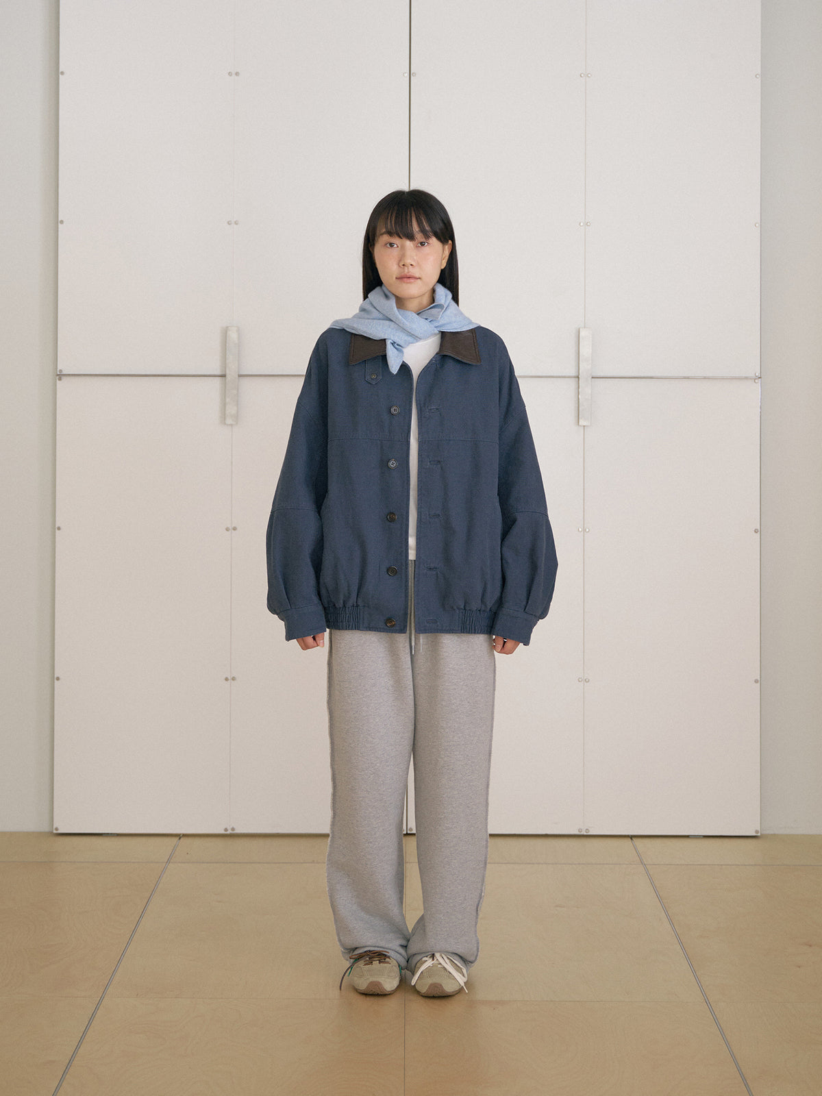 MARAN Cashmere Square Scarf - Blue 商品画像18/21