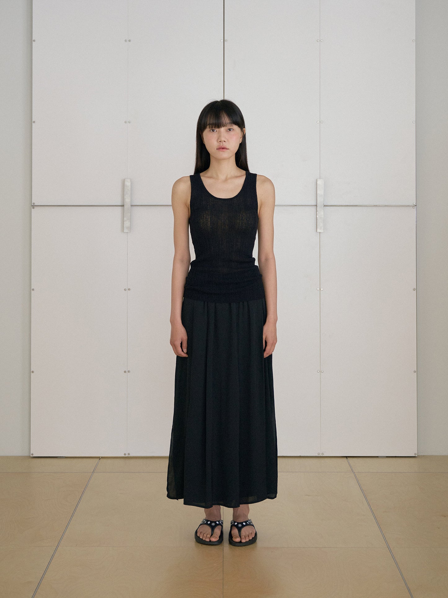 Multi Rib Sleeveless - Black