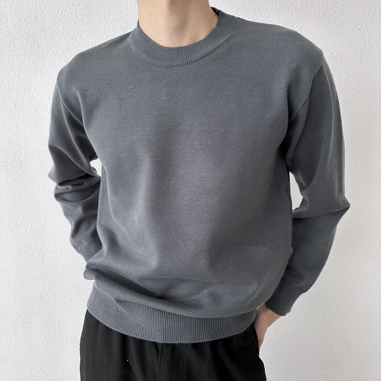 クリーンラウンドニット CHARCOAL 1
