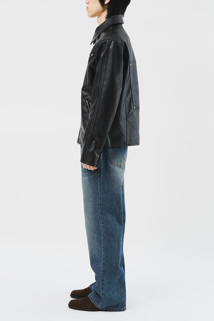 Star Stud Leather Jacket
