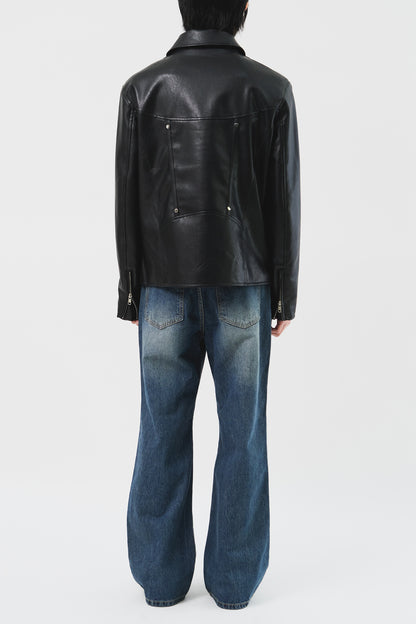 Star Stud Leather Jacket