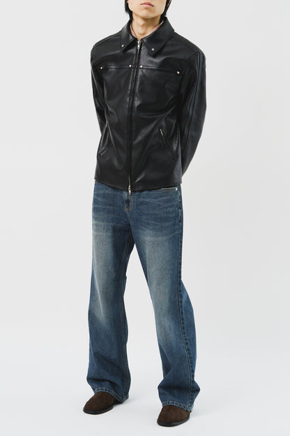 Star Stud Leather Jacket