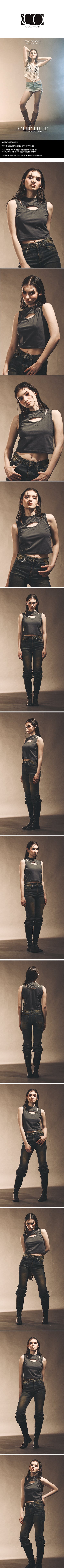 CO LOGO ECLIPSE SLEEVELESS [CHARCOAL]