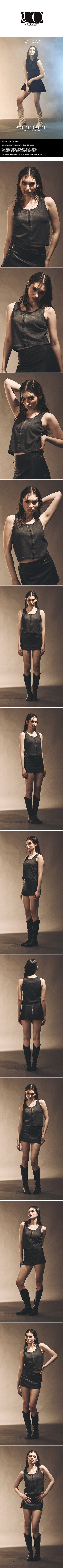 HOOKED LUNA SLEEVELESS[CHARCOAL]