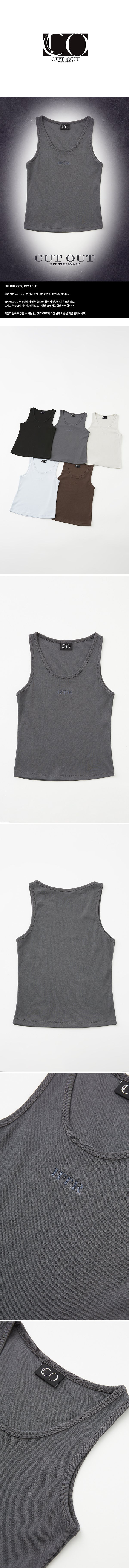 HTR LOGO CORE SLEEVELESS[CHARCOAL]
