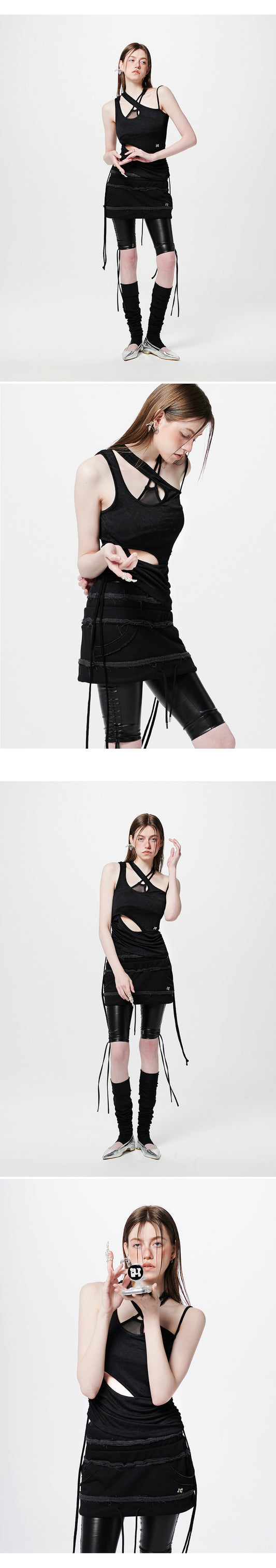 たるみレイヤードミニスカート