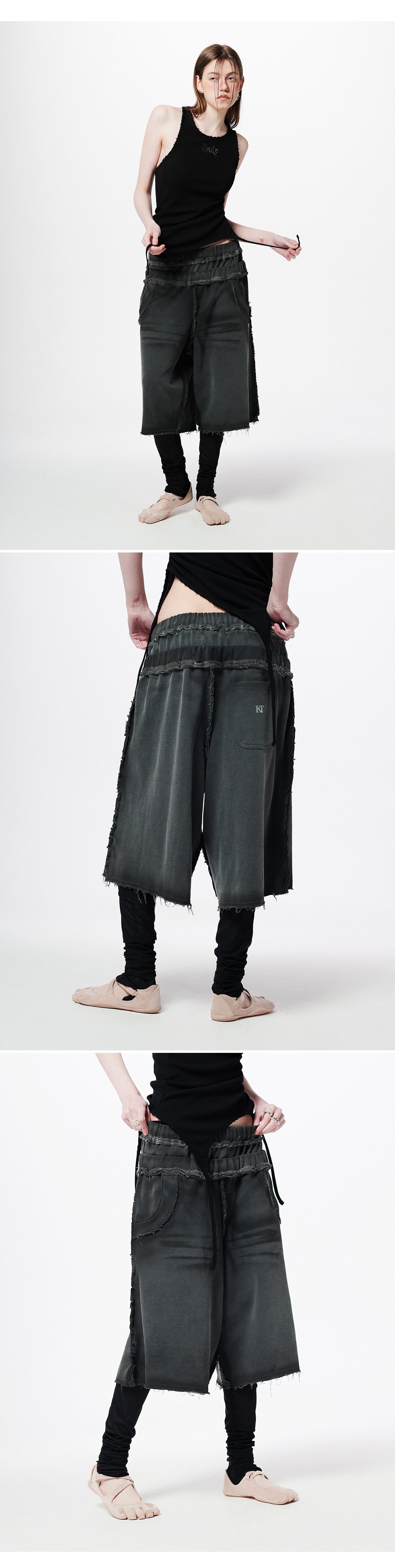 Double Waistband Brushed Shorts