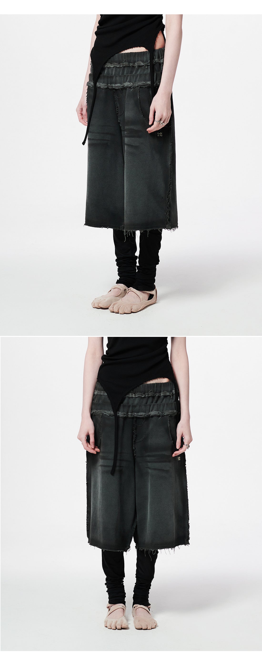 Double Waistband Brushed Shorts