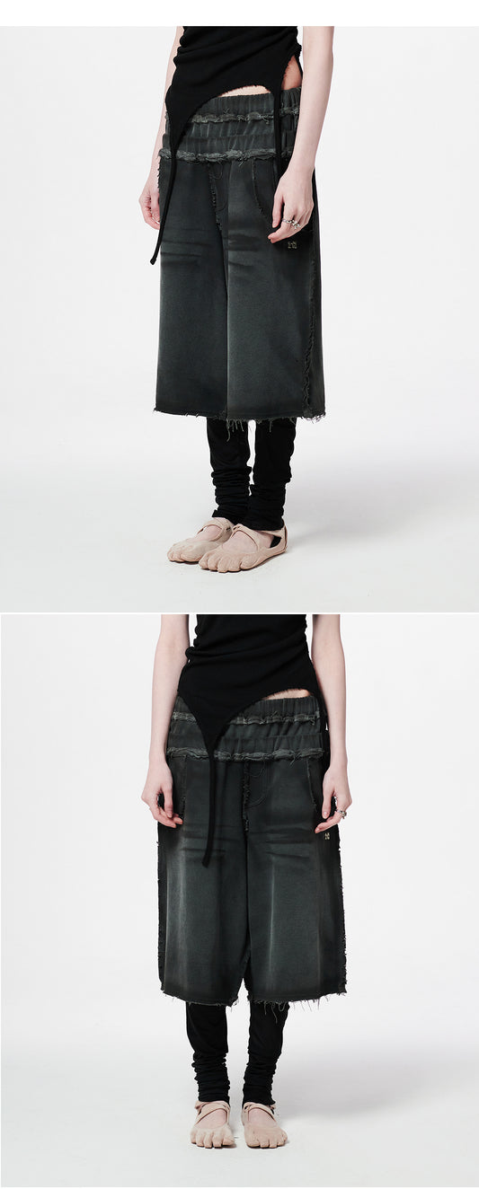 Double Waistband Brushed Shorts