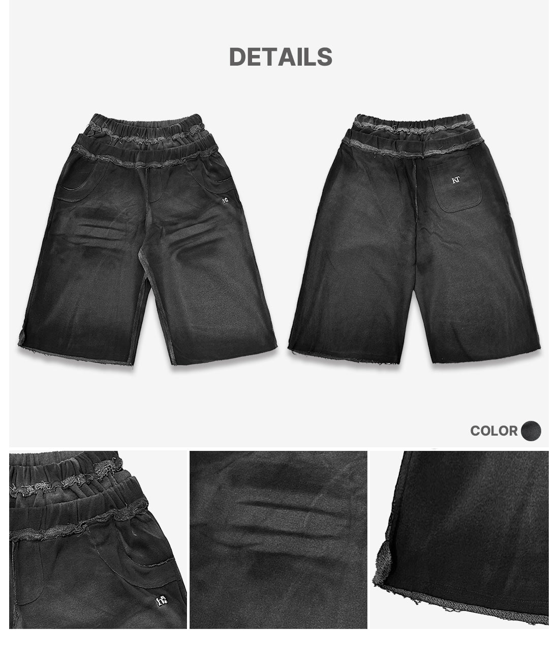 Double Waistband Brushed Shorts
