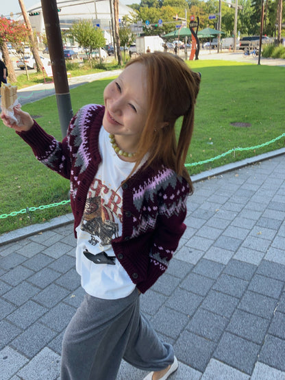 【A MA:DE】Nordic cardigan ( 2color )
