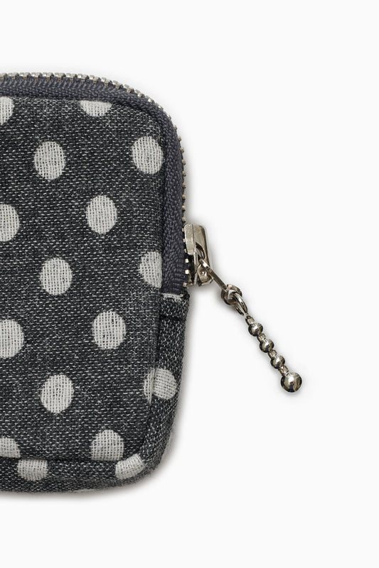 BUTTON POINT COIN WALLET, CHARCOAL DOT
