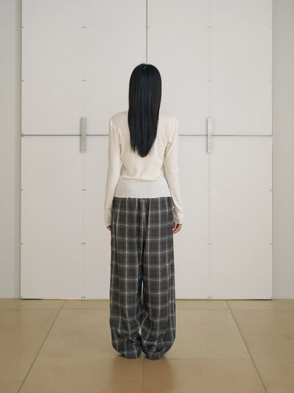 MARAN Wave V-neck Rib Cardigan - Cream 商品画像14/19
