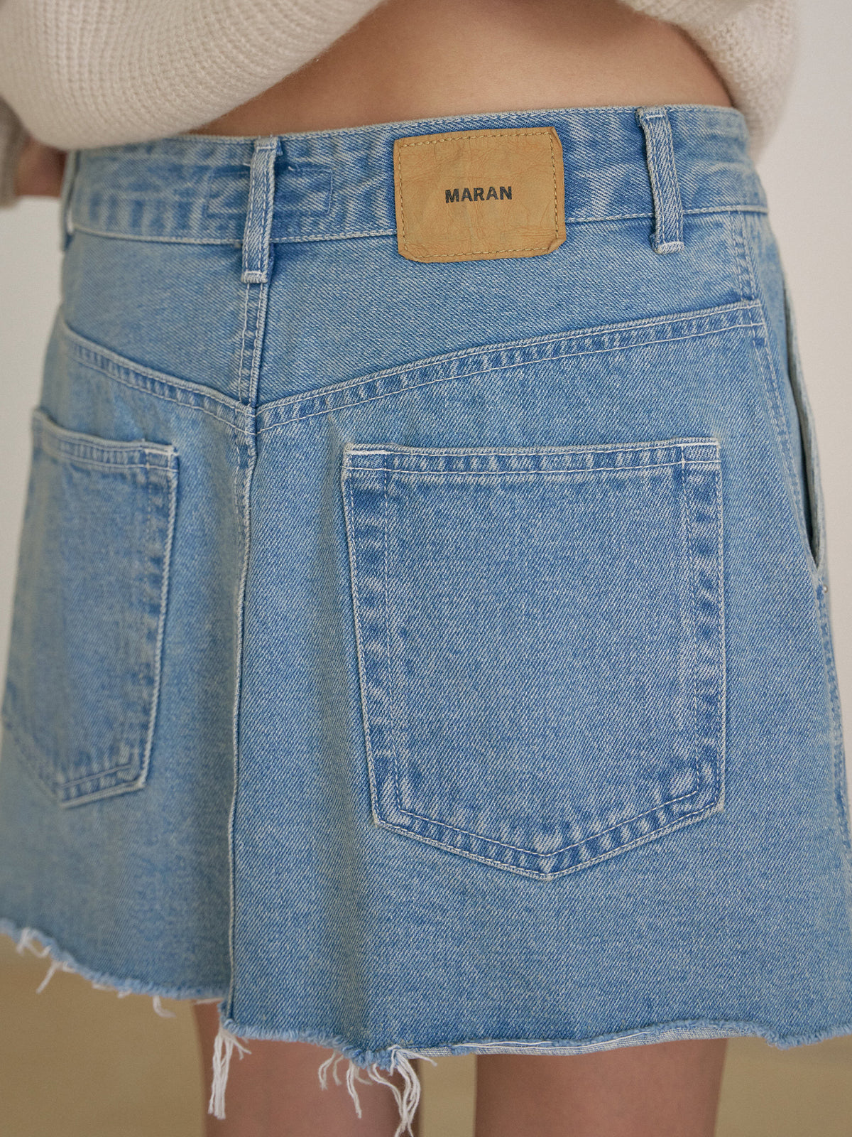 Indigo Denim Wrap Skirt - Indigo 12