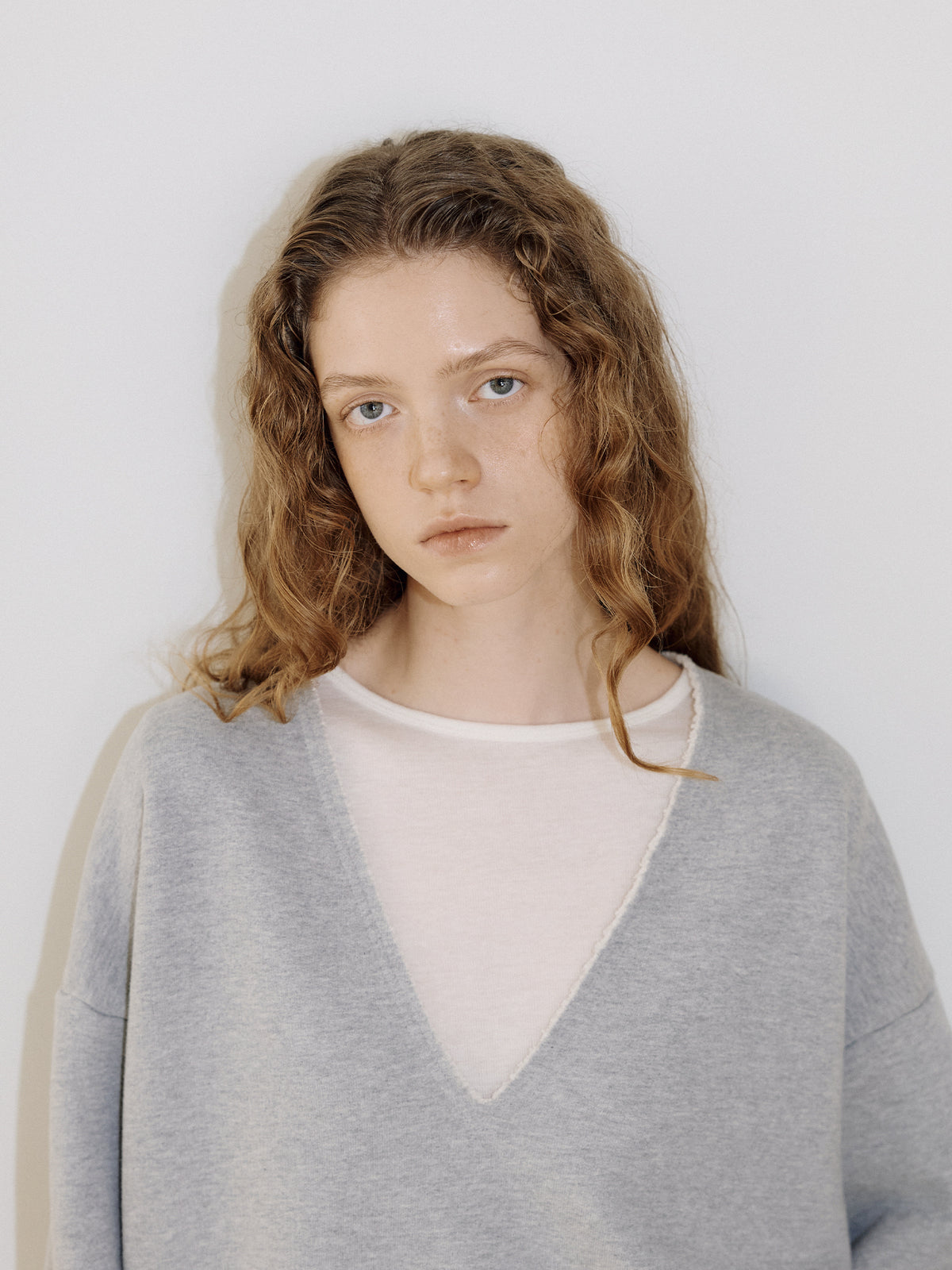 Raw Edge Sweatshirt - Gray 2