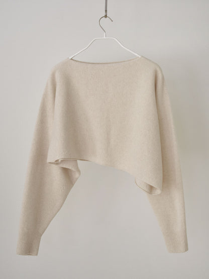 MARAN Unbalanced Boat Neck Pullover - Oatmeal 商品画像18/19