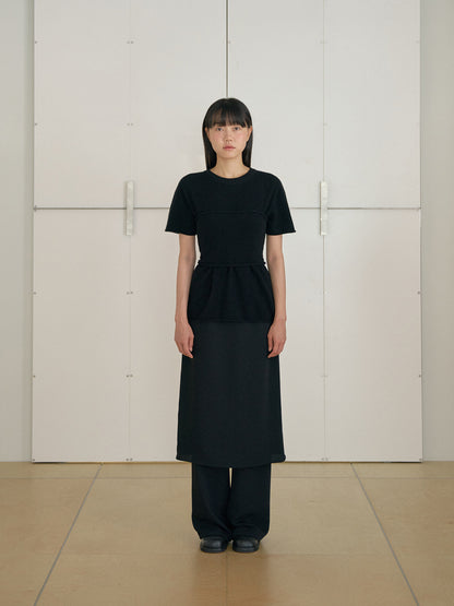 MARAN Skirt Overlay Pants - Black 商品画像18/21