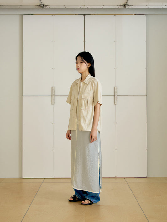 Ray Half Shirt - Ecru