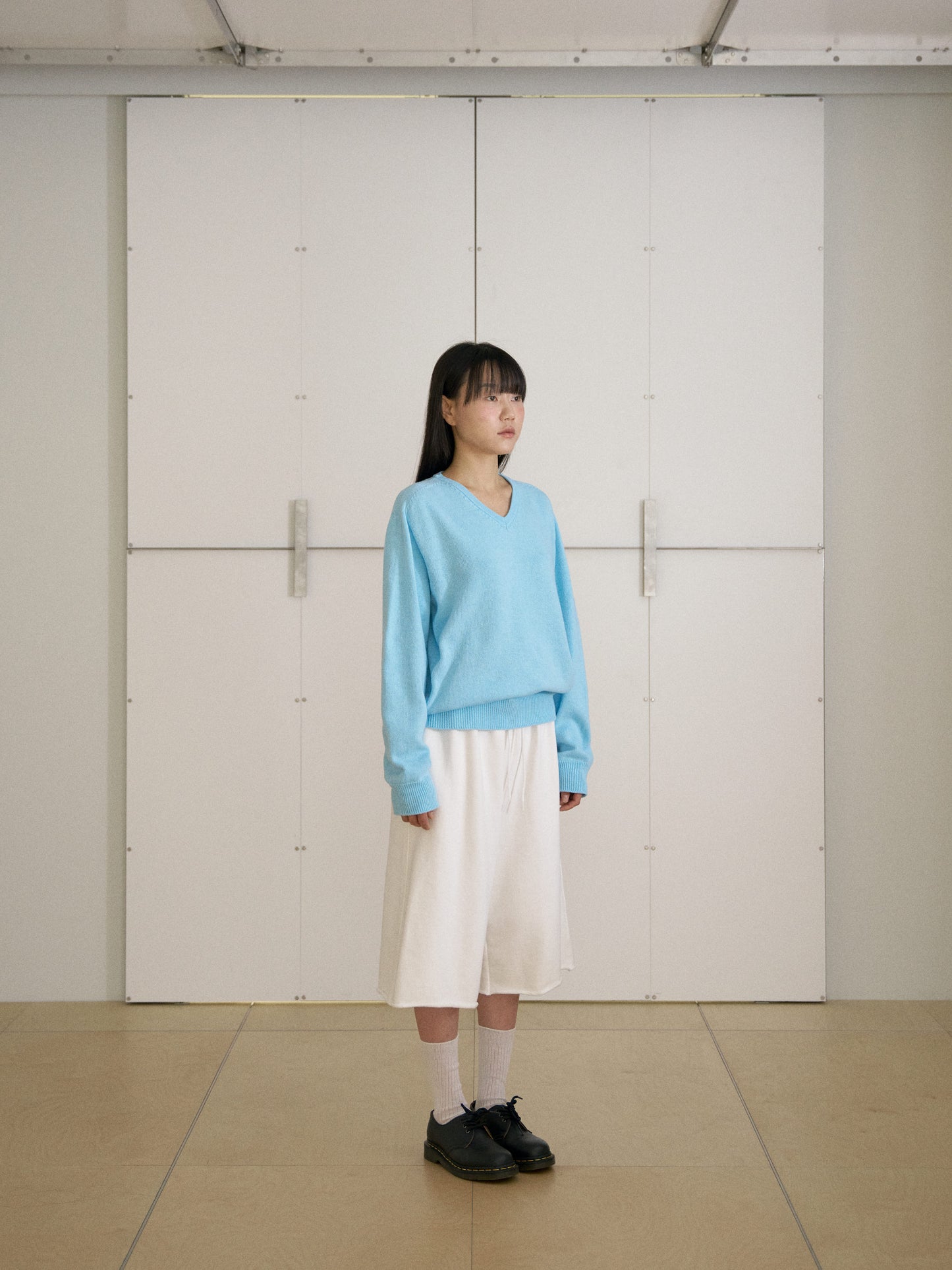 Cutoff Half Sweatpants - Ivory