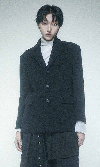 Reculer Back button single jacket(ブラック) 商品画像6/6