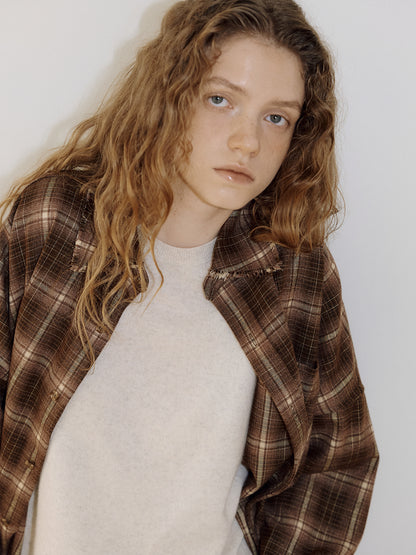 Cashmere Round Pullover - Oatmeal 4