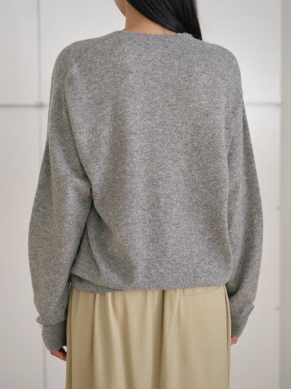 MARAN Cashmere Blend V-neck Pullover - Gray 商品画像17/21