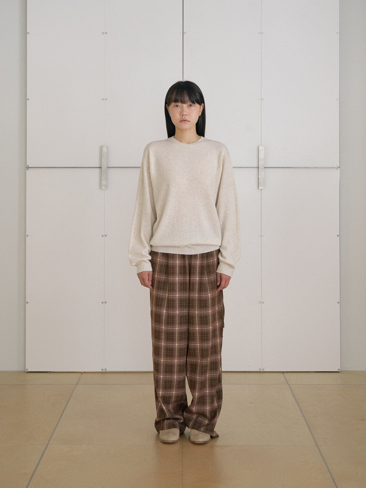 MARAN Side String Check Pants - Brown 商品画像14/21