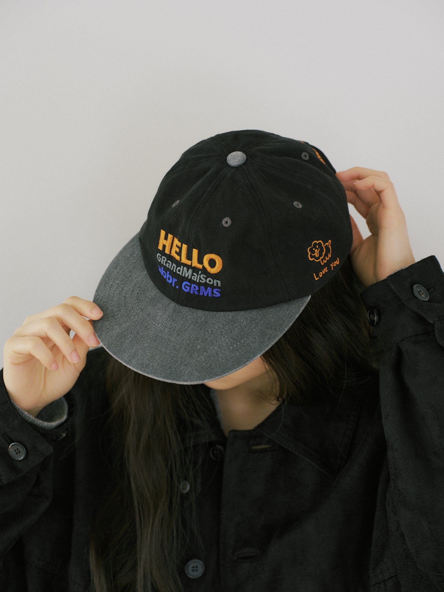 Grand Maison Washed Ball Cap - Black