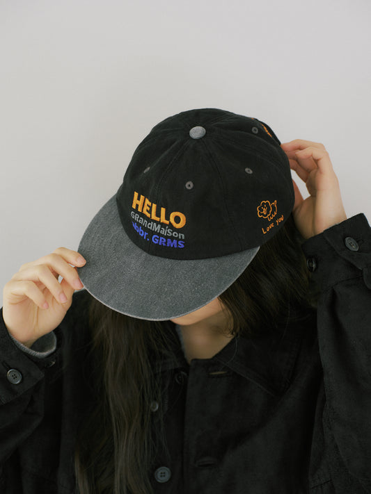 Grand Maison Washed Ball Cap - Black