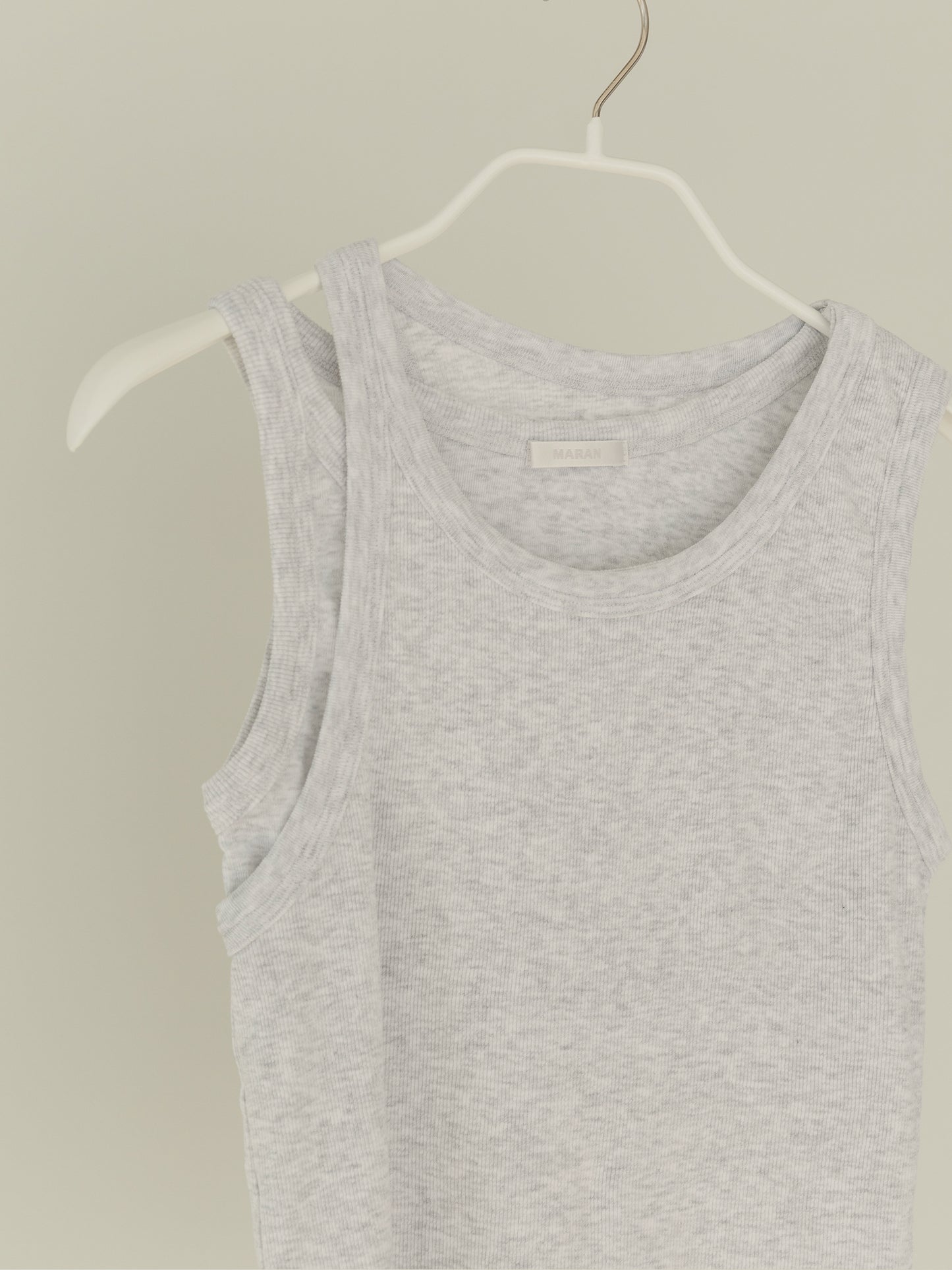 Mei Ribbed Sleeveless-GRAY