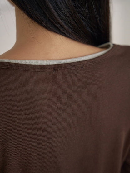 MARAN Finger Hole Long Sleeve - Brown 商品画像16/21