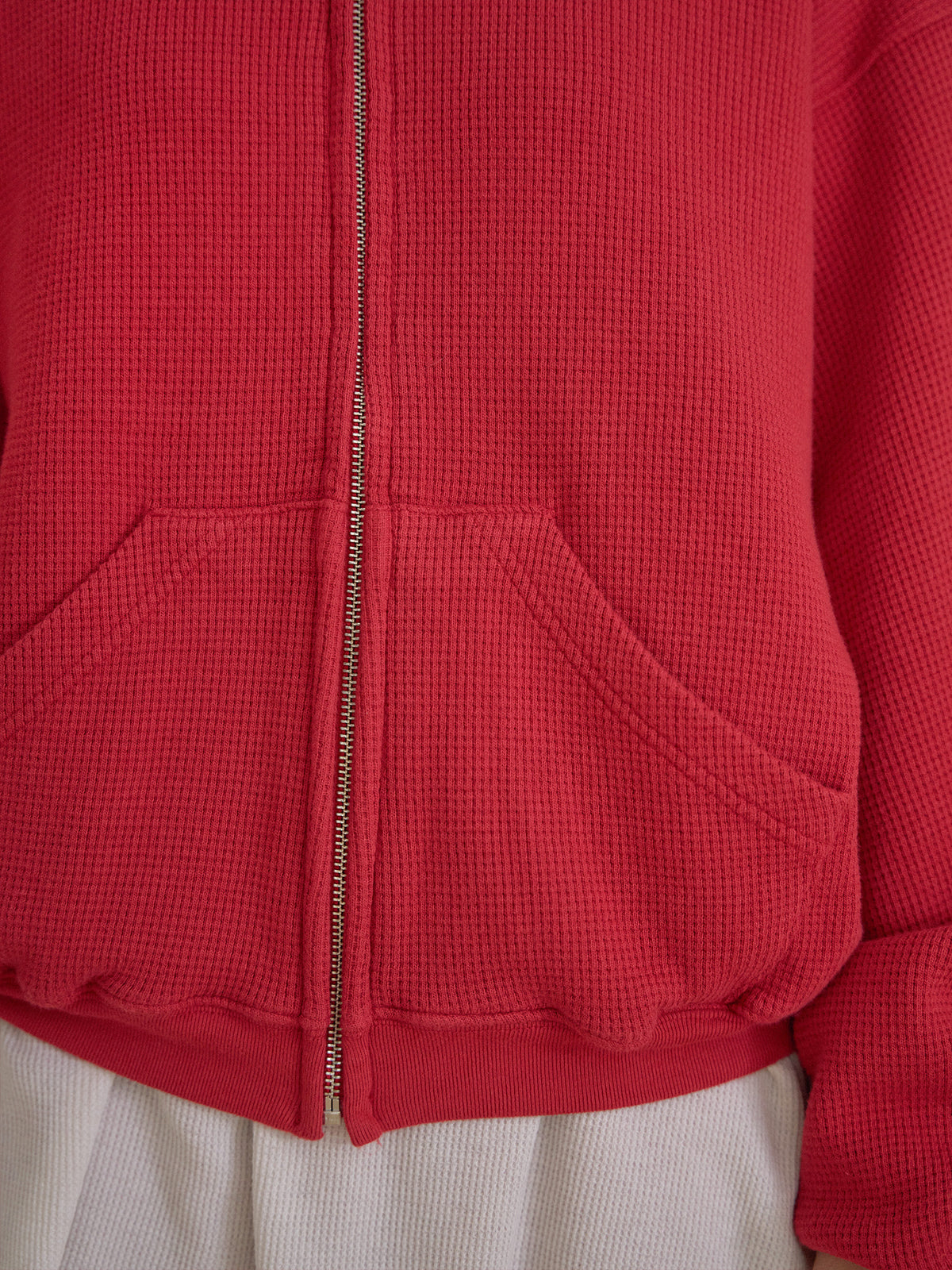MARAN Current Waffle Hoodie Zip-up - Red 商品画像20/21