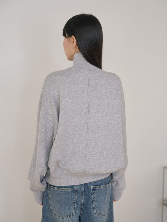 Ray Zip-up Cardigan - Gray 1