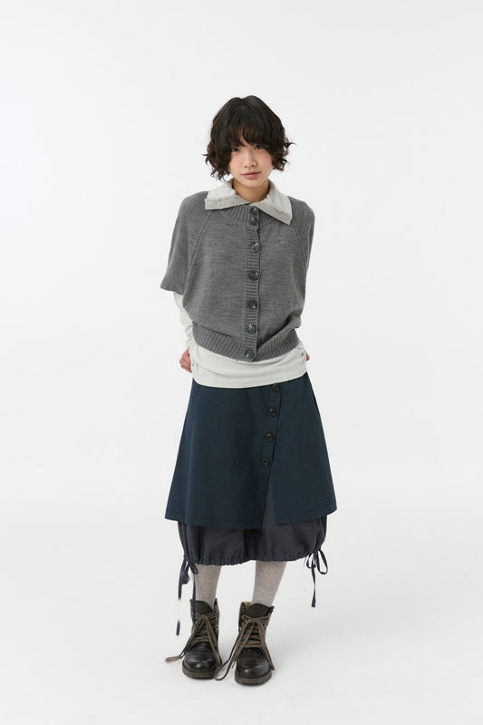[9/28予約配送] 3/4 RAGLAN KNIT CARDIGAN, GRAY