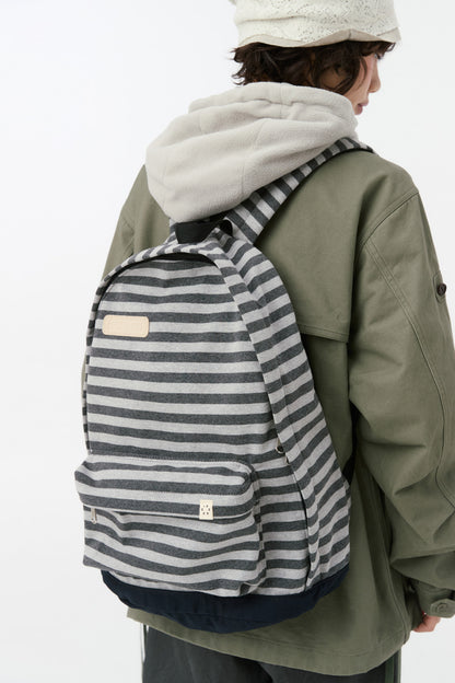 JERSEY STRIPE BACKPACK, CHARCOAL