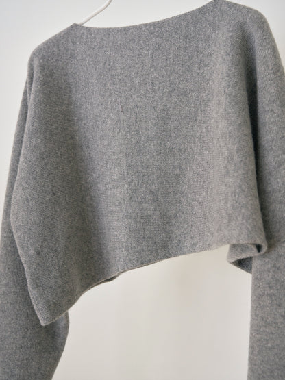 MARAN Unbalanced Boat Neck Pullover - Gray 商品画像18/19