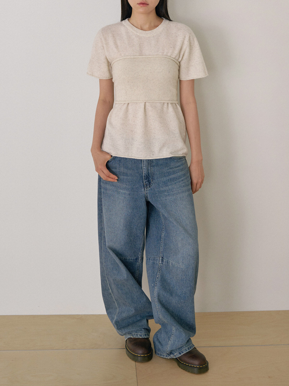 Cashmere Bustier - Oatmeal 3