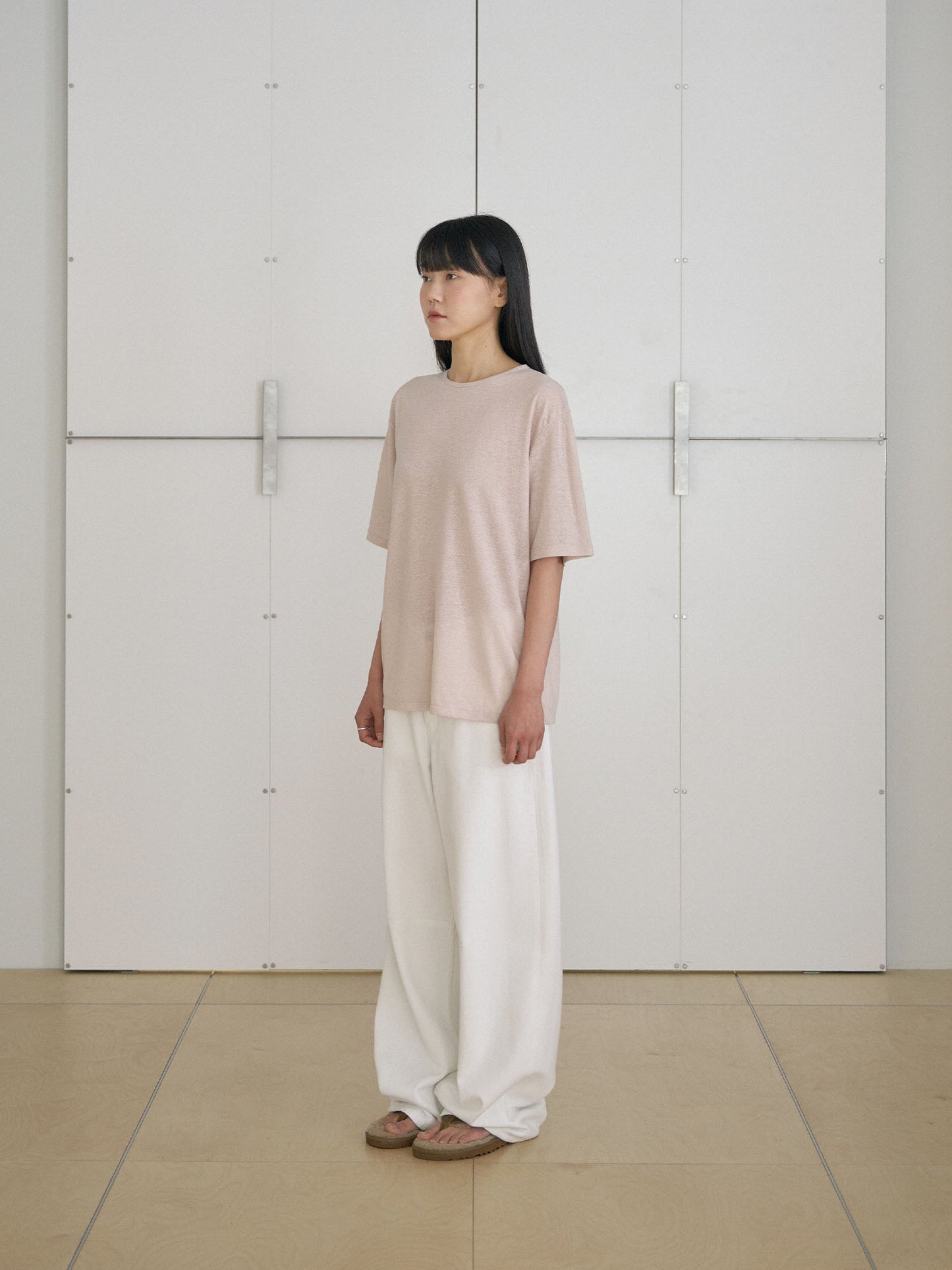 Linen Loose Short Sleeve - Beige