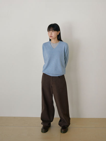 MARAN Cotton Twill Curved Pants - Brown 商品画像14/21