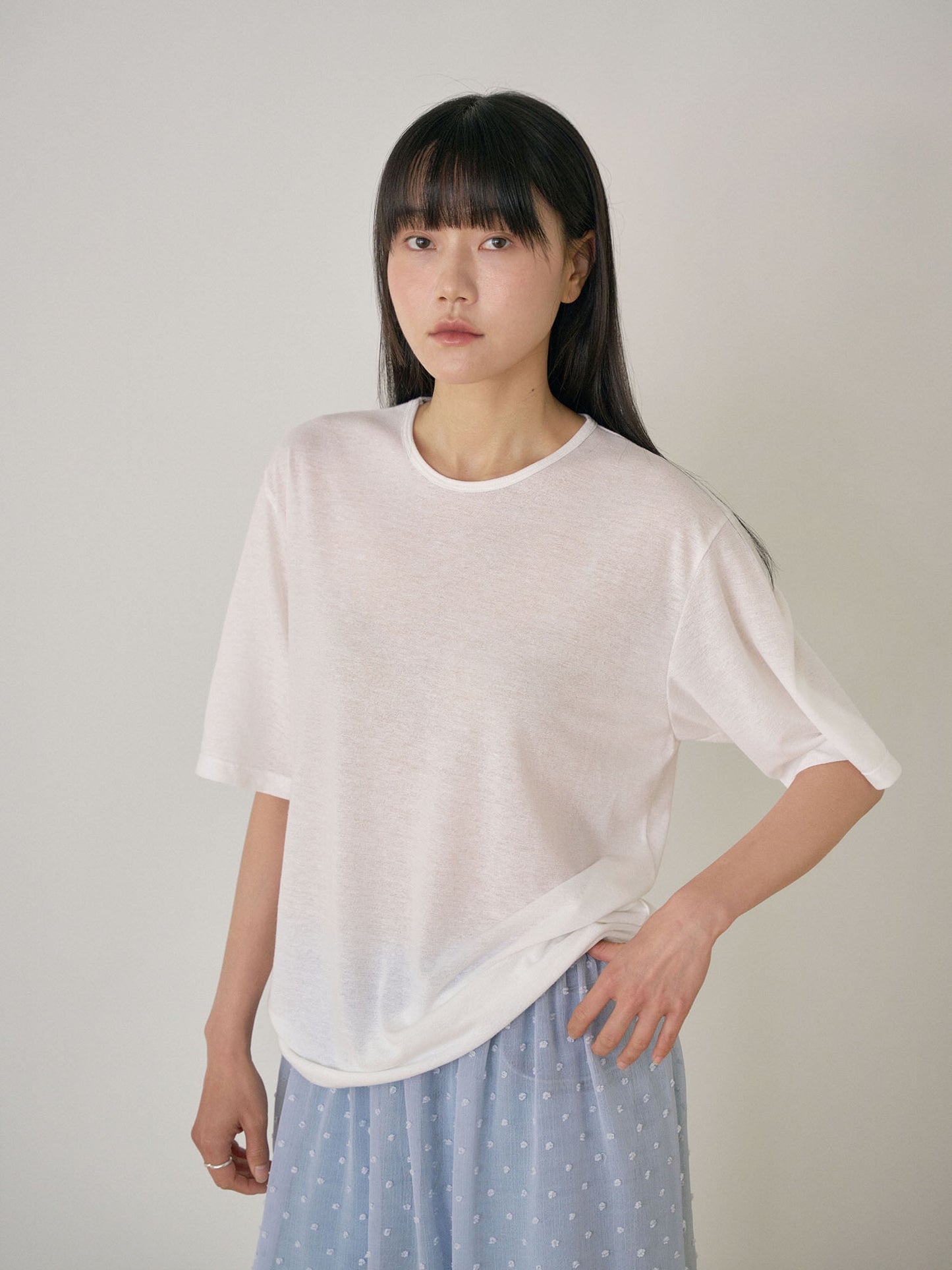 Linen Loose Short Sleeve - Ivory
